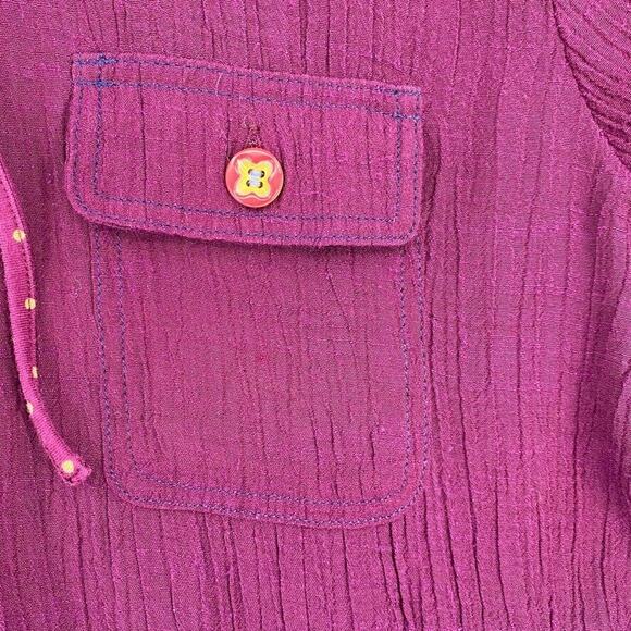 Matilda Jane Dress Womens Medium Burgundy Paint by Numbers Tawny Drop Waist Mini - Picture 8 of 16